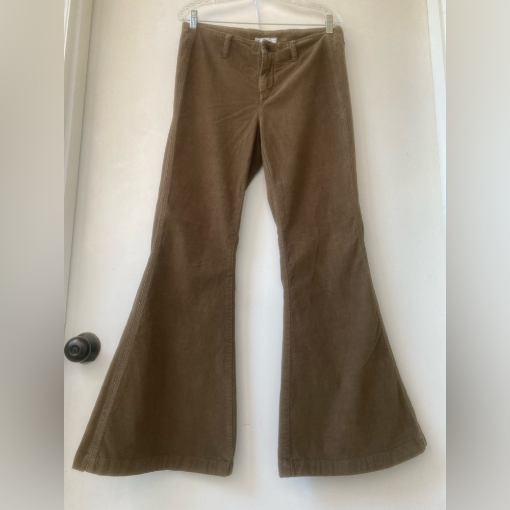 free people corduroy super bell bottoms thin wake brow sz. 30